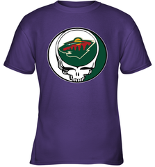 Minnesota Wild Grateful Dead Steal Your Face Hockey NHL Youth T-Shirt Youth T-Shirt - VeigarTee