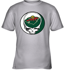 Minnesota Wild Grateful Dead Steal Your Face Hockey NHL Youth T-Shirt Youth T-Shirt - VeigarTee