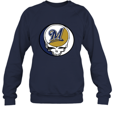 Milwaukee Brewers Grateful Dead Steal Your Face Baseball Adult Sweatshirt