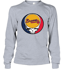 Atlanta Braves Grateful Dead Steal Your Face Baseball Adult Long Sleeve T-Shirt Adult Long Sleeve T-Shirt - VeigarTee