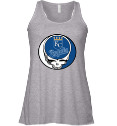 Kansas City Royals Grateful Dead Steal Your Face Baseball Womens Racerback Tank Top