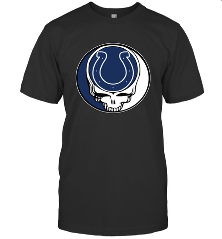 Indianapolis Colts Grateful Dead Steal Your Face NFL Football Mens T-Shirt Mens T-Shirt / Black / S Mens T-Shirt - VeigarTee