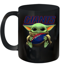 Baby Yoda Loves The New York Giants Star Wars Baby Yoda Hugs Giants NFL Ceramic Mug 11oz Ceramic Mug 11oz - VeigarTee