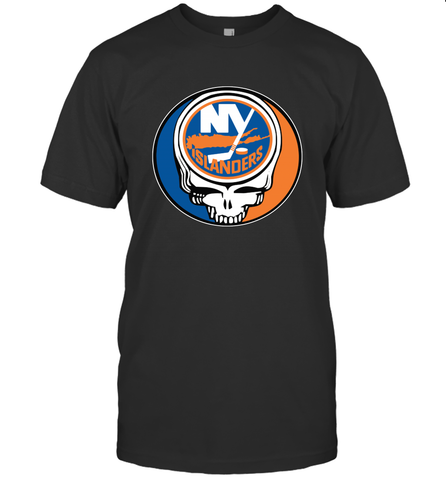 New York Islanders Grateful Dead Steal Your Face Hockey NHL Mens T-Shirt Mens T-Shirt / Black / S Mens T-Shirt - VeigarTee
