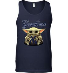 Baby Yoda Hugs Loves The New York Yankees Baseball Mens Tank Top Mens Tank Top - VeigarTee