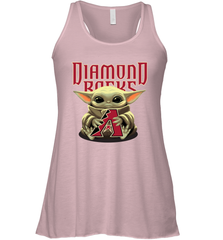 Baby Yoda Hugs Loves The Arizona Diamondbacks Baseball Womens Racerback Tank Top Womens Racerback Tank Top - VeigarTee