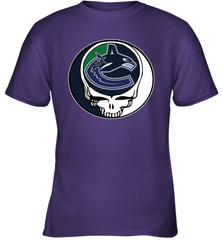 Vancouver Canucks Grateful Dead Steal Your Face Hockey NHL Youth T-Shirt Youth T-Shirt - VeigarTee