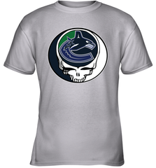 Vancouver Canucks Grateful Dead Steal Your Face Hockey NHL Youth T-Shirt Youth T-Shirt - VeigarTee