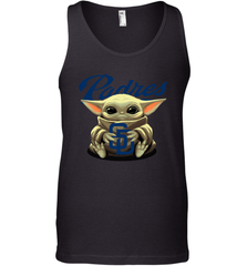Baby Yoda Hugs Loves The San Diego Padres Baseball Mens Tank Top Mens Tank Top - VeigarTee
