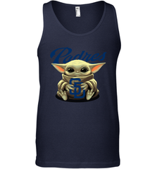 Baby Yoda Hugs Loves The San Diego Padres Baseball Mens Tank Top Mens Tank Top - VeigarTee