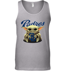 Baby Yoda Hugs Loves The San Diego Padres Baseball Mens Tank Top Mens Tank Top - VeigarTee