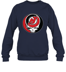 New Jersey Devils Grateful Dead Steal Your Face Hockey NHL Adult Sweatshirt