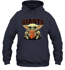 Baby Yoda Hugs Loves The San Francisco GiantsBaseball Adult Hoodie Sweatshirt Adult Hoodie Sweatshirt - VeigarTee
