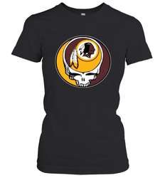 Washington Redskins Grateful Dead Steal Your Face NFL Football Womens T-Shirt