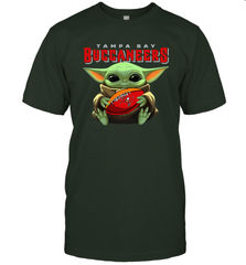 Baby Yoda Loves The Tampa Bay Buccaneers Star Wars Baby Yoda Hugs Buccaneers NFL Mens T-Shirt Mens T-Shirt - VeigarTee